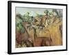 Stone Quarry Near Bibémus, 1898-1900-Paul Cézanne-Framed Giclee Print