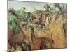 Stone Quarry Near Bibémus, 1898-1900-Paul Cézanne-Mounted Giclee Print