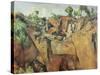 Stone Quarry Near Bibémus, 1898-1900-Paul Cézanne-Stretched Canvas
