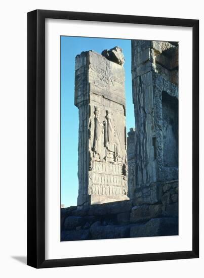 Stone Relief from the Doorway to the Hall of 100 Columns, Persepolis, South Iran, C500 Bc-null-Framed Photographic Print