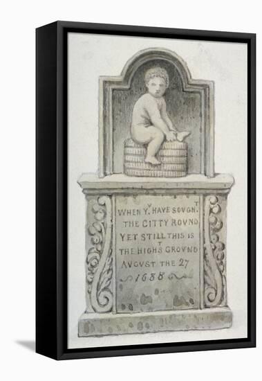 Stone Relief, Newgate Street, City of London, 1820-null-Framed Stretched Canvas