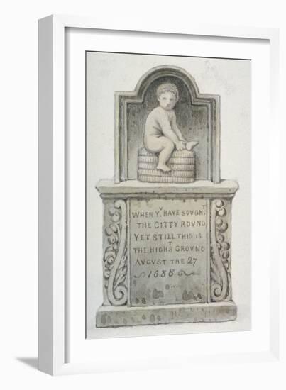 Stone Relief, Newgate Street, City of London, 1820-null-Framed Giclee Print