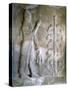 Stone Relief of Sargon I Standing before a Tree of Life, 24th-23rd Century Bc-null-Stretched Canvas