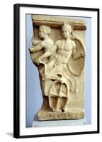 Stone Sculpture of Greek Warriors in a Chariot, C500 Bc-null-Framed Photographic Print