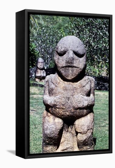 Stone Sculptures, Marae-null-Framed Stretched Canvas