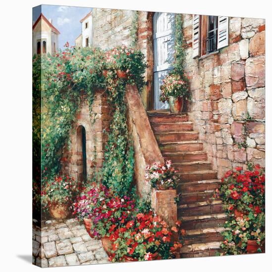 Stone Stairway Petites B-Roger Duvall-Stretched Canvas