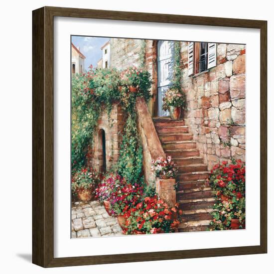 Stone Stairway Petites B-Roger Duvall-Framed Art Print