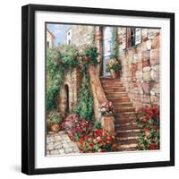 Stone Stairway Petites B-Roger Duvall-Framed Art Print