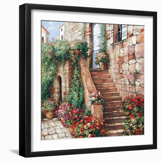 Stone Stairway Petites B-Roger Duvall-Framed Art Print