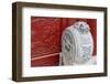 Stone statue in ancient Guangyuelou Tower, Liaocheng, Shandong Province, China-Keren Su-Framed Photographic Print