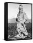 Stone Statue of Chinese General-null-Framed Stretched Canvas