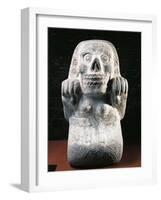 Stone Statue of Goddess of Dead Mictecacihuatl-null-Framed Giclee Print