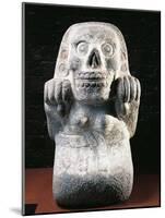 Stone Statue of Goddess of Dead Mictecacihuatl-null-Mounted Giclee Print