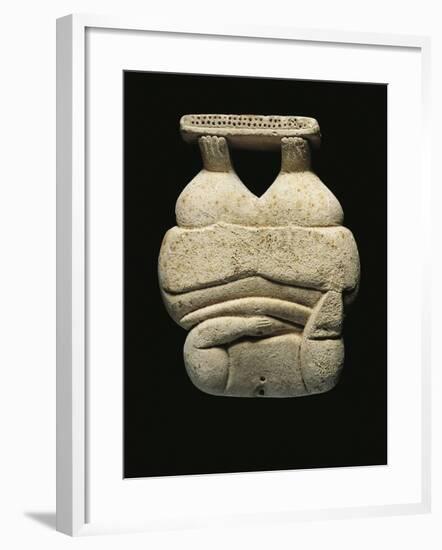 Stone Statue of Mother Goddess or Fertility Goddess, from Hagar Qim Temple-null-Framed Giclee Print