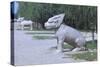 Stone Statues of Animals Along Sacred Way or Spirit Way Leading to Tombs of Ming Emperors Beijing-null-Stretched Canvas