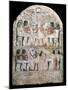 Stone Stele with a Relief, Ancient Egyptian, 156 Bc-null-Mounted Photographic Print