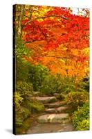 Stone Steps in a Forest in Autumn, Washington State, USA-null-Stretched Canvas