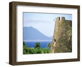 Stone Structure on Coast, Roseau, St. Kitts, Caribbean-David Herbig-Framed Photographic Print