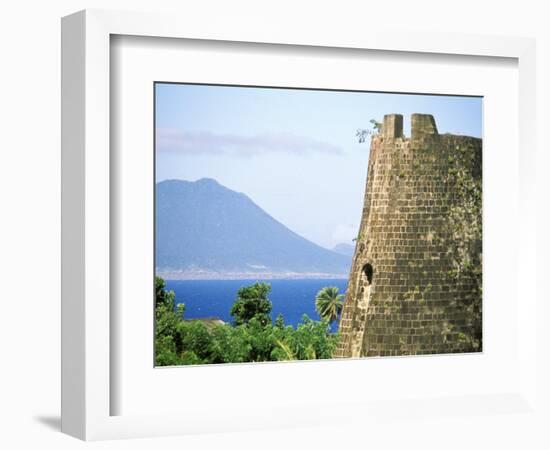 Stone Structure on Coast, Roseau, St. Kitts, Caribbean-David Herbig-Framed Photographic Print