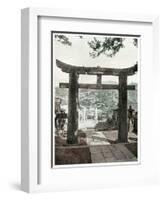 Stone Torii, Suwa Temple, Nagasaki, Japan, 1904-null-Framed Giclee Print