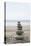 Stone Tower, Balance, Pebble Stones, Beach-Andrea Haase-Stretched Canvas