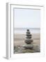 Stone Tower, Balance, Pebble Stones, Beach-Andrea Haase-Framed Photographic Print