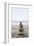 Stone Tower, Balance, Pebble Stones, Beach-Andrea Haase-Framed Photographic Print