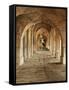 Stone Vaults and Nimbar (Pulpit) in Prayer Hall of Jami Masjid, Mandu, Madhya Pradesh State, India-Richard Ashworth-Framed Stretched Canvas