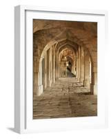 Stone Vaults and Nimbar (Pulpit) in Prayer Hall of Jami Masjid, Mandu, Madhya Pradesh State, India-Richard Ashworth-Framed Photographic Print