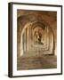 Stone Vaults and Nimbar (Pulpit) in Prayer Hall of Jami Masjid, Mandu, Madhya Pradesh State, India-Richard Ashworth-Framed Photographic Print