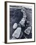 Stone Wall and Cairns, the Arctic Circle, Norway-Walter Bibikow-Framed Photographic Print