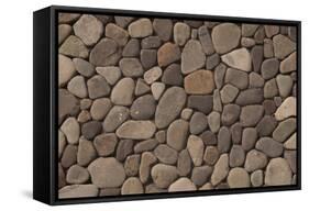 Stone Wall Detail, Turtle Island, Yasawa Islands, Fiji-Roddy Scheer-Framed Stretched Canvas