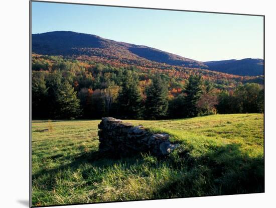 Stone Wall in the Green Mountains, Vermont, USA-Jerry & Marcy Monkman-Mounted Photographic Print
