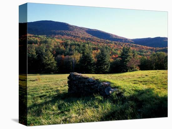 Stone Wall in the Green Mountains, Vermont, USA-Jerry & Marcy Monkman-Stretched Canvas