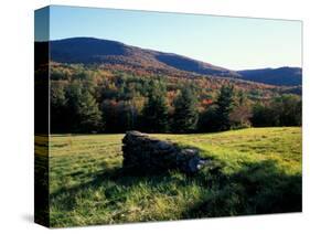 Stone Wall in the Green Mountains, Vermont, USA-Jerry & Marcy Monkman-Stretched Canvas