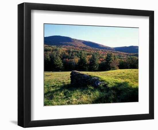 Stone Wall in the Green Mountains, Vermont, USA-Jerry & Marcy Monkman-Framed Photographic Print