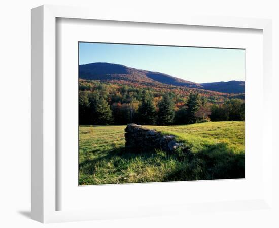 Stone Wall in the Green Mountains, Vermont, USA-Jerry & Marcy Monkman-Framed Photographic Print