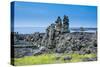 Stone Walls Made by Tourists on the Island of Jejudo, UNESCO World Heritage Site, South Korea, Asia-Michael Runkel-Stretched Canvas