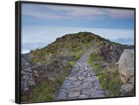Stone Way at Terxeira, Sea of Clouds, Madeira, Portugal-Rainer Mirau-Framed Photographic Print