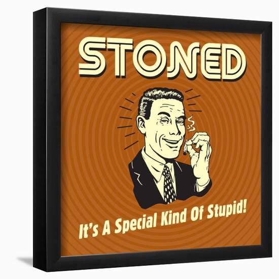 Stoned it's a Special Kind of Stupid!-Retrospoofs-Framed Poster