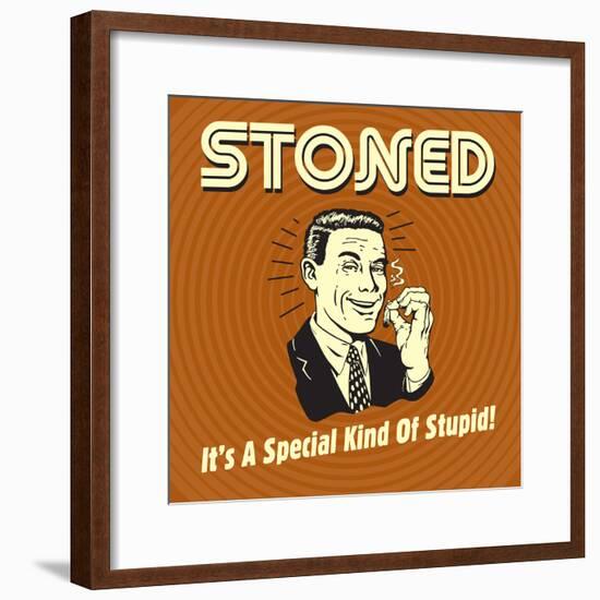 Stoned it's a Special Kind of Stupid!-Retrospoofs-Framed Poster