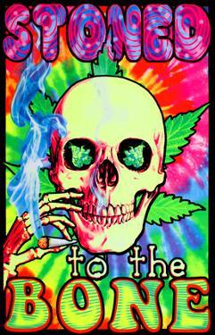 Stoned To The Bone Blacklight Poster Stoned To The Bone Blacklight Poster