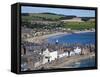 Stonehaven Bay and Quayside from Harbour View, Stonehaven, Aberdeenshire, Scotland, UK, Europe-Mark Sunderland-Framed Stretched Canvas