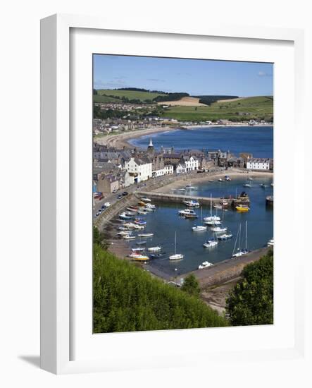 Stonehaven Harbour and Bay from Harbour View, Stonehaven, Aberdeenshire, Scotland, UK, Europe-Mark Sunderland-Framed Photographic Print