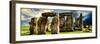 Stonehenge - Abstract of Stones - Wiltshire - UK - England - United Kingdom - Europe-Philippe Hugonnard-Framed Photographic Print