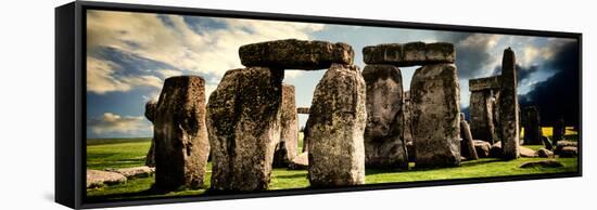 Stonehenge - Abstract of Stones - Wiltshire - UK - England - United Kingdom - Europe-Philippe Hugonnard-Framed Stretched Canvas