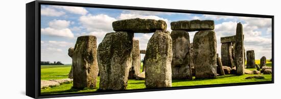 Stonehenge - Abstract of Stones - Wiltshire - UK - England - United Kingdom - Europe-Philippe Hugonnard-Framed Stretched Canvas