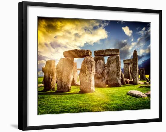 Stonehenge - Abstract of Stones - Wiltshire - UK - England - United Kingdom - Europe-Philippe Hugonnard-Framed Photographic Print