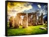 Stonehenge - Abstract of Stones - Wiltshire - UK - England - United Kingdom - Europe-Philippe Hugonnard-Framed Stretched Canvas