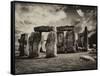 Stonehenge - Abstract of Stones - Wiltshire - UK - England - United Kingdom - Europe-Philippe Hugonnard-Framed Stretched Canvas